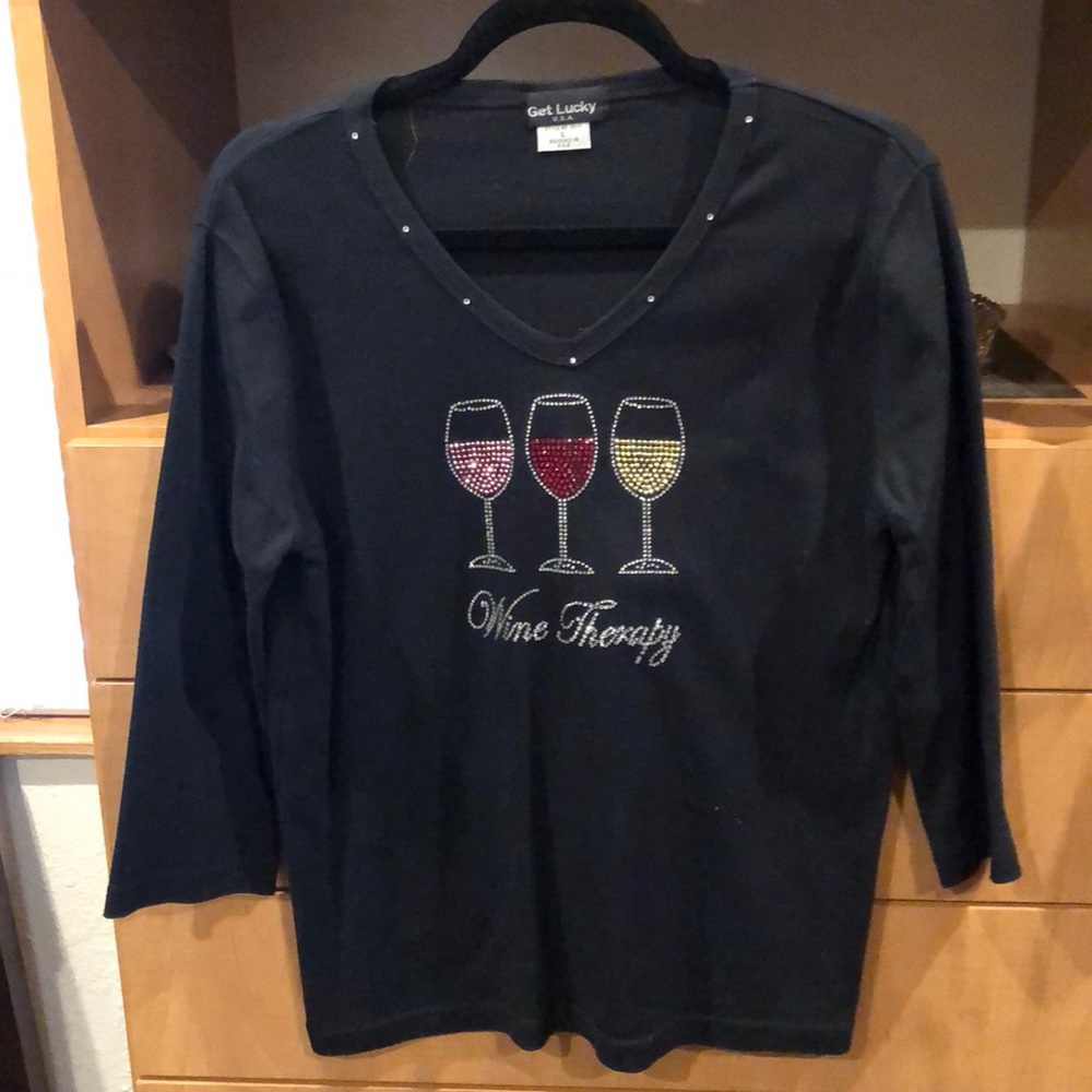 Cute bling wine glass Shirt